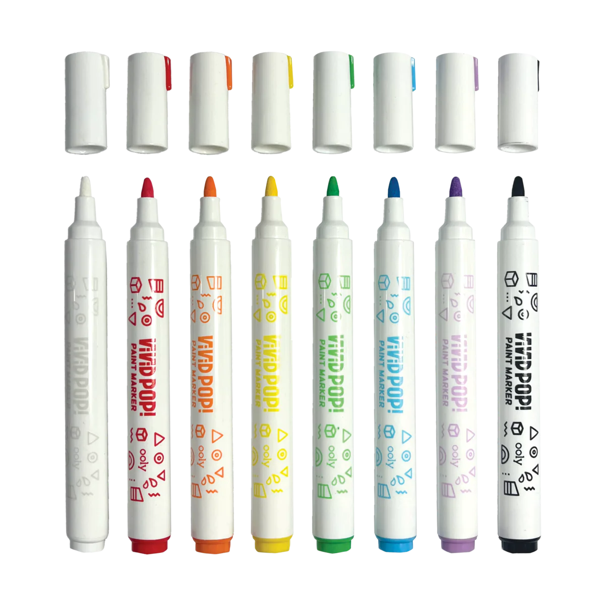 Vivid Pop Water Based Paint Markers- Set of 8