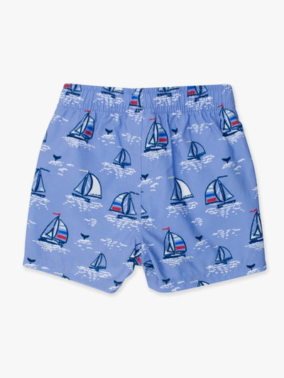 Blue Seas the Day Swim Trunks