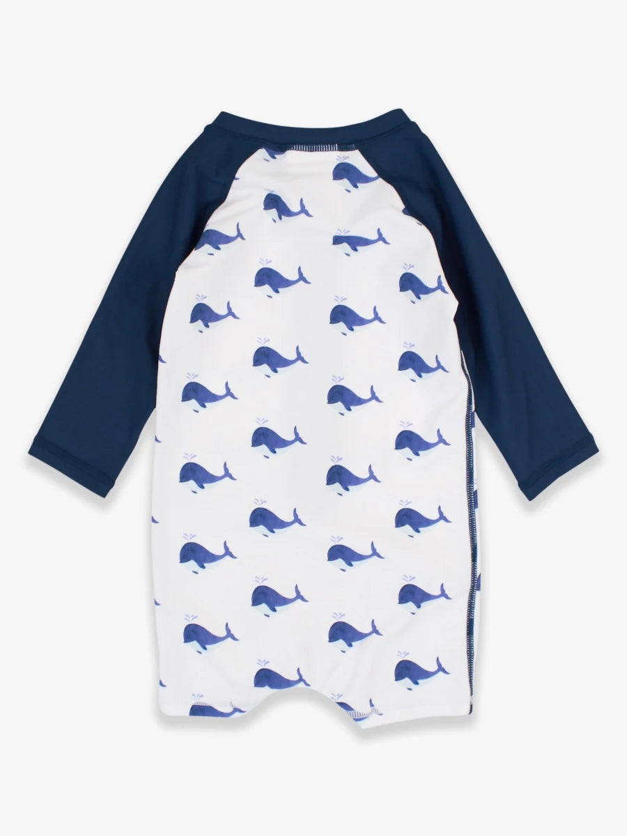 Whale Friends Boys Long Sleeve One Piece Rash Guard