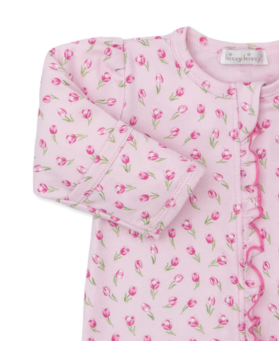 Tulip Blossom Pink Zip Footie