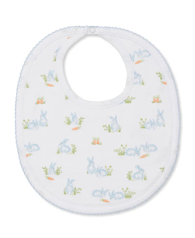 Baby Bunny Patch Blue Bib