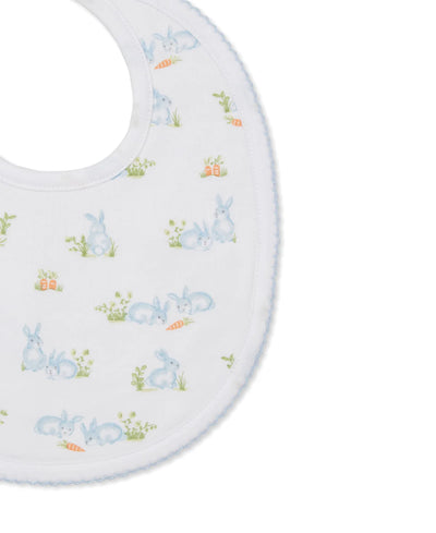 Baby Bunny Patch Blue Bib