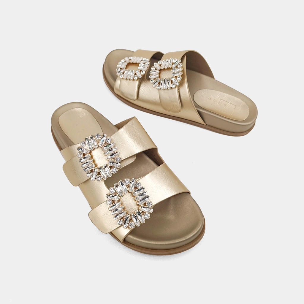 Gold Bridget Kids Shoes