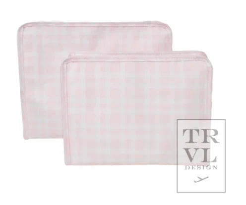 Roadie Large Zip Pouch - Pimlico Pink Plaid