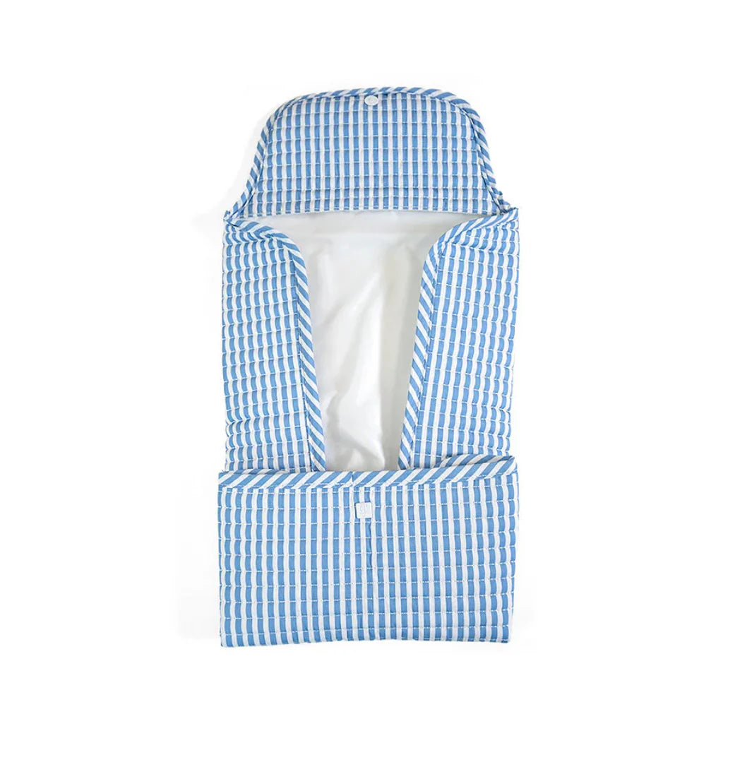 Changing Mat- Pimlico Stripe Chambray Quilted