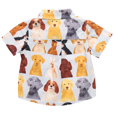 Light Blue Watercolor Dogs Jack Shirt