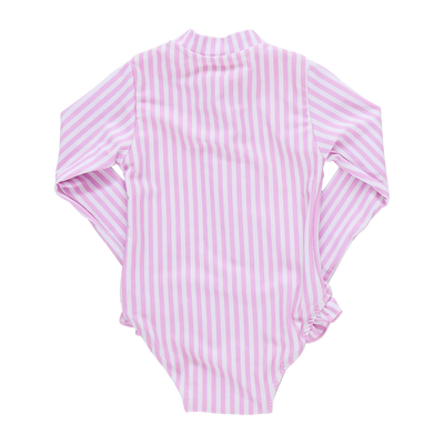 Pink Faux Embroidery Stripe Arden Suit