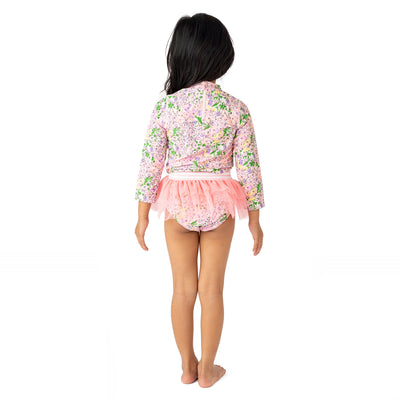 Petal Pink Rashguard and Tutu Swim Set