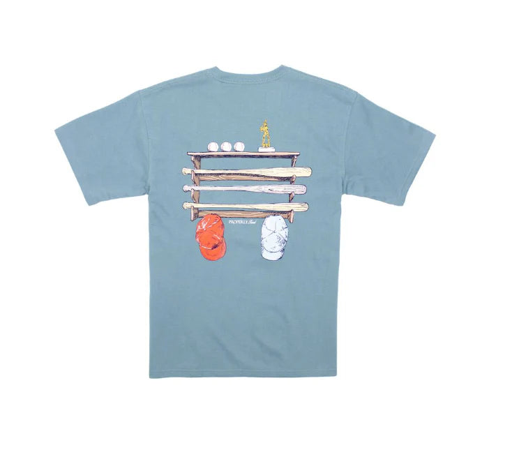 Bat Rack Short Sleeve Steel Blue Tee