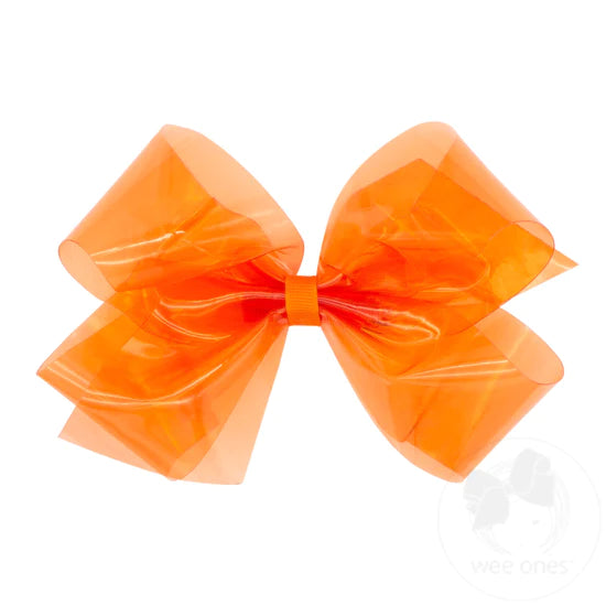 Orange King WeeSplash Colored Vinyl Bow with Plain Wrap