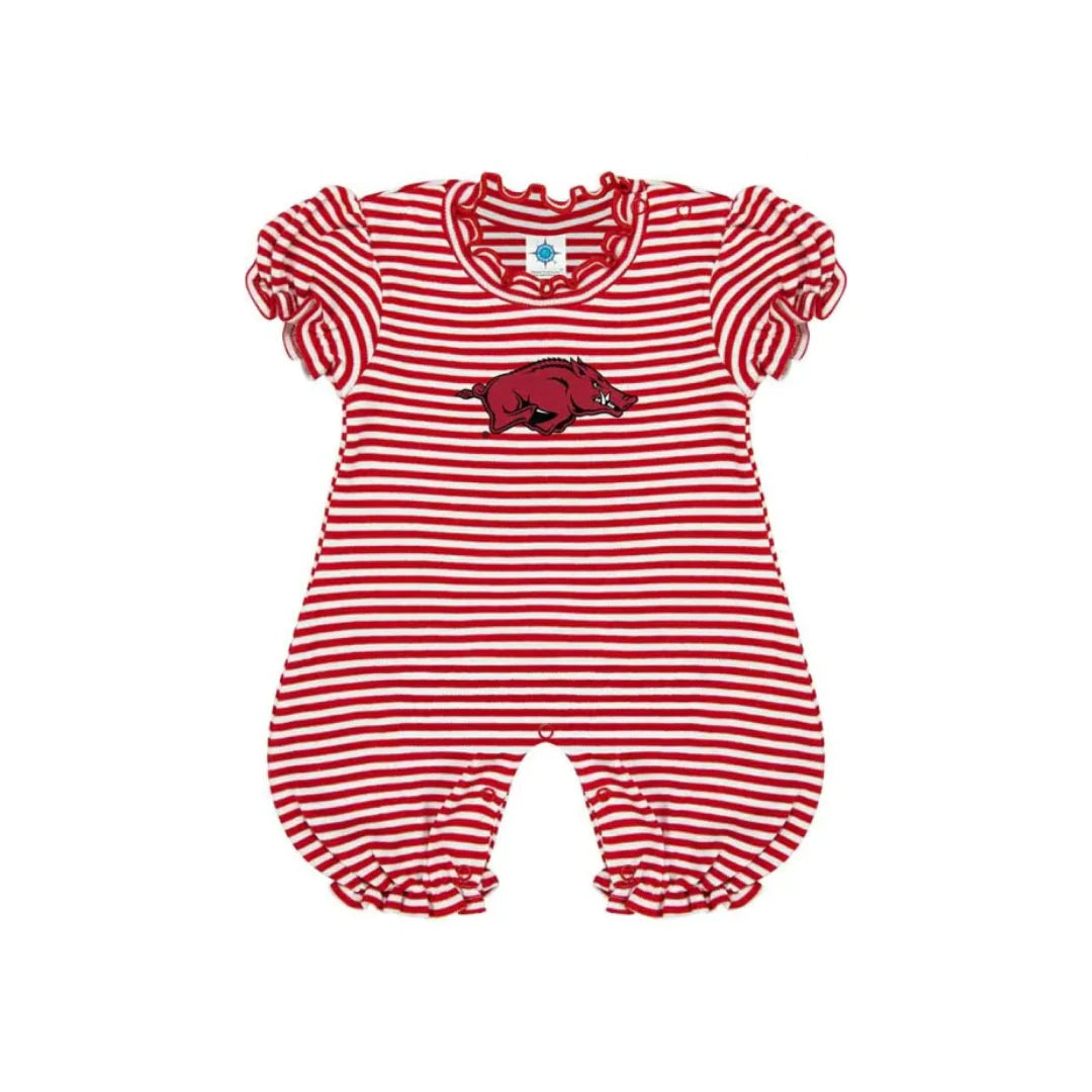 Arkansas Razorbacks Stripe Bubble Romper