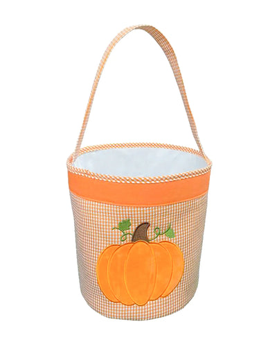 Orange Check Halloween Pumpkin Tote