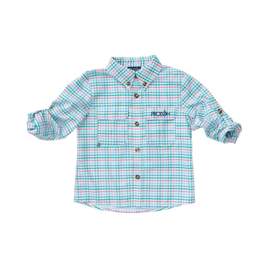 All Aboard Slushy Multi Founders Kids Fishing Shirt