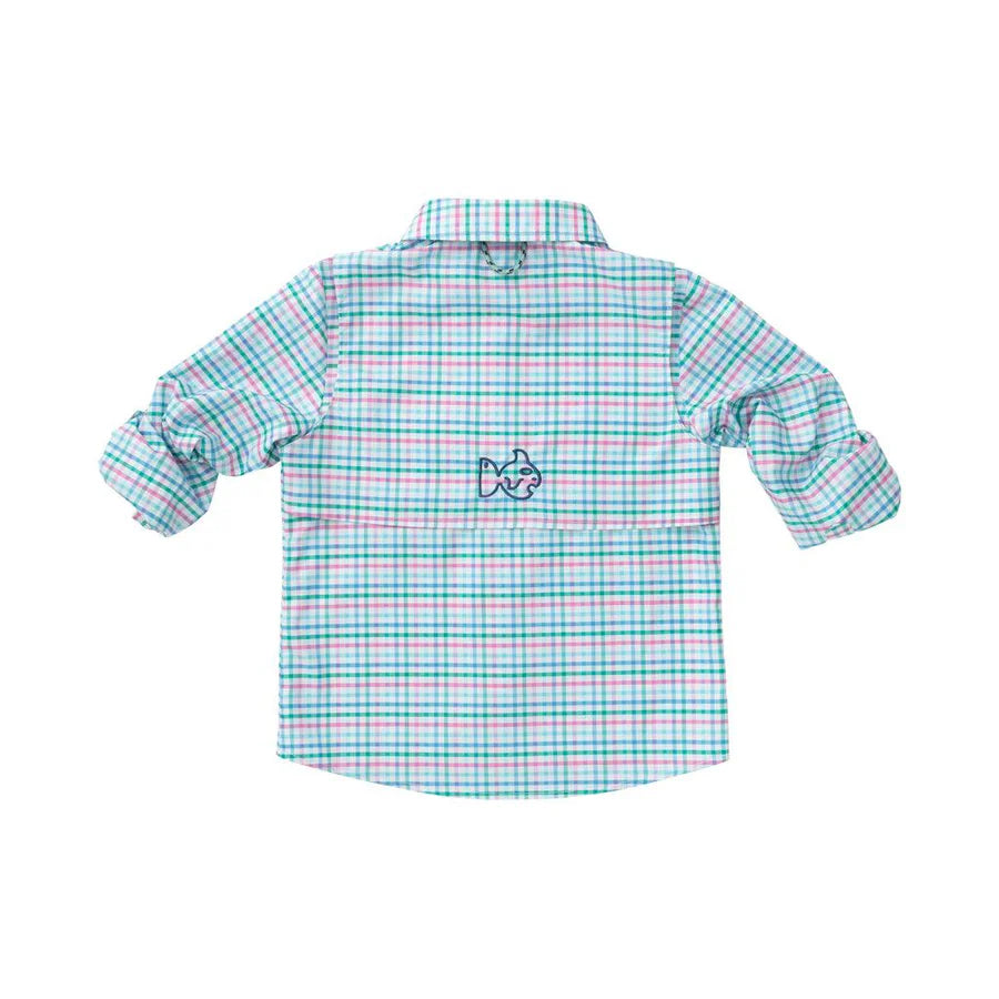 All Aboard Slushy Multi Founders Kids Fishing Shirt