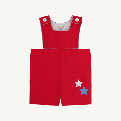 Richmond Red with Lawn Party Plaid & Stars Embroidery John Fitzgerald Jon Jon