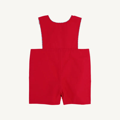 Richmond Red with Lawn Party Plaid & Stars Embroidery John Fitzgerald Jon Jon