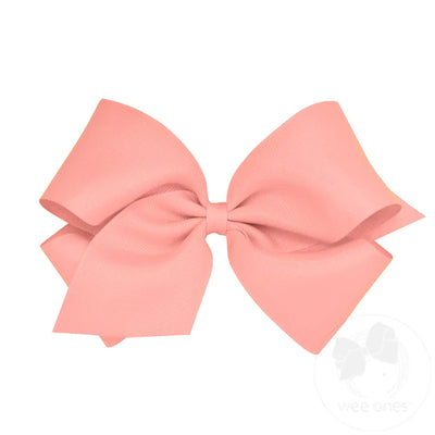 King Classic Grosgrain Hair Bow- Plain Wrap (10 Color Options)