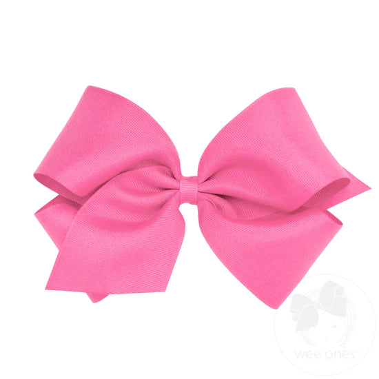 King Classic Grosgrain Hair Bow- Plain Wrap (14 Color Options)