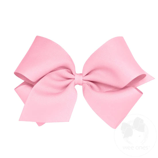 King Classic Grosgrain Hair Bow- Plain Wrap (14 Color Options)