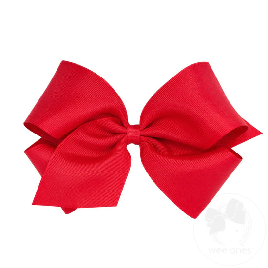 King Classic Grosgrain Hair Bow- Plain Wrap (14 Color Options)