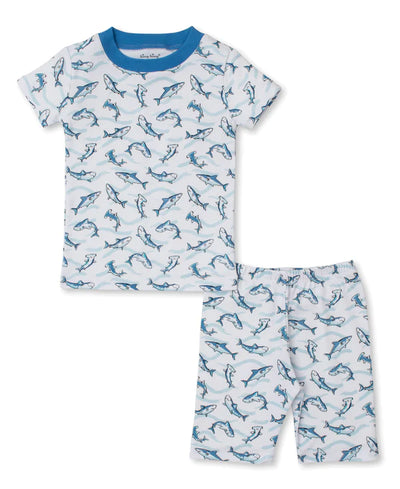 Blue Swift Sharks Short Pajama Set