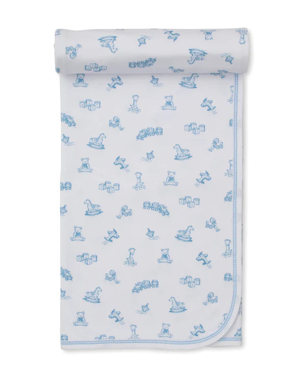 Vintage Toy Treasures Blue Blanket