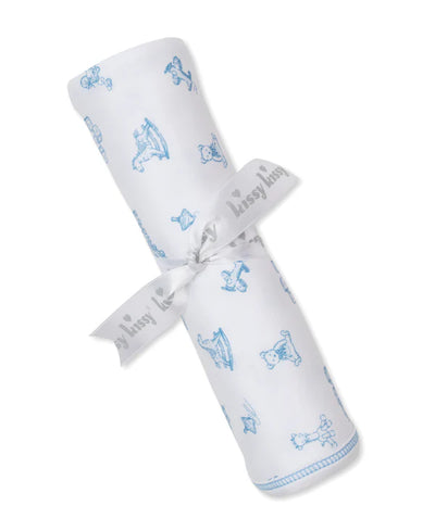Vintage Toy Treasures Blue Blanket