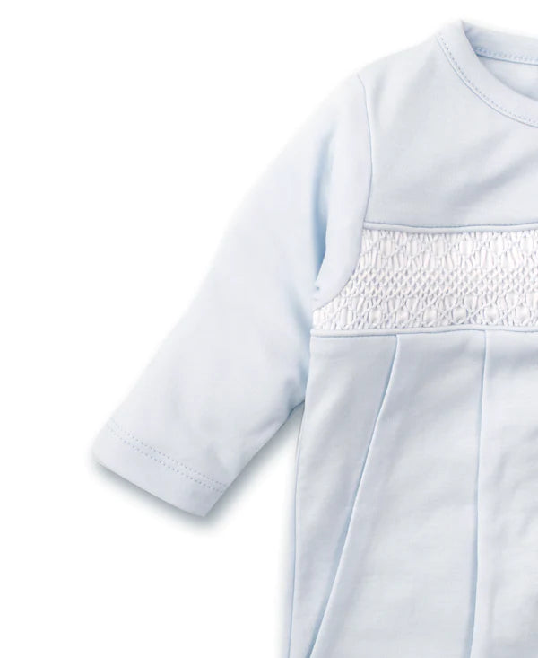 Light Blue Hand Smocked CLB Charmed Blue Footie