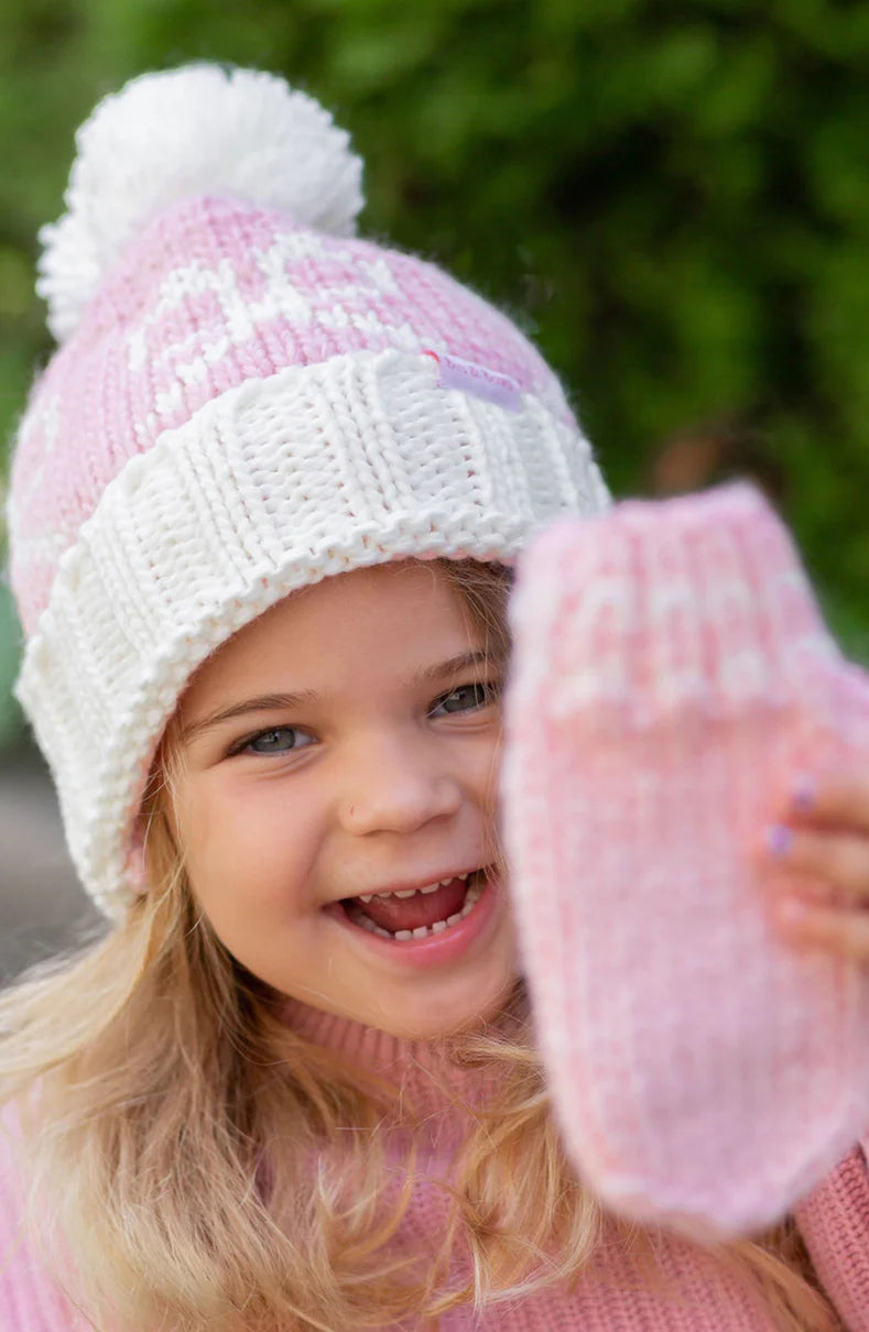 Pink Bows Bobble Hat