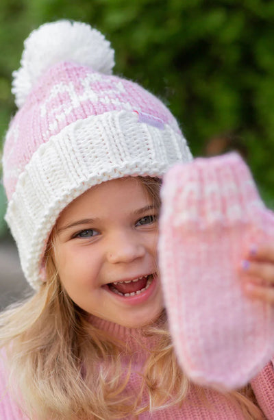 Pink Bows Bobble Hat