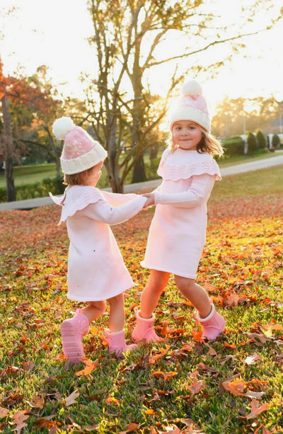 Pink Bows Bobble Hat