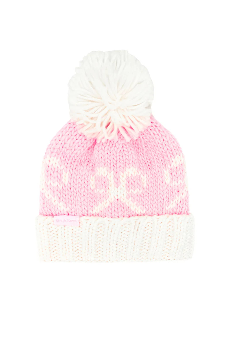 Pink Bows Bobble Hat