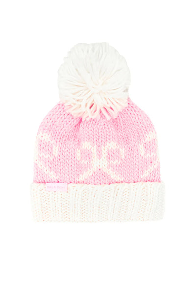 Pink Bows Bobble Hat