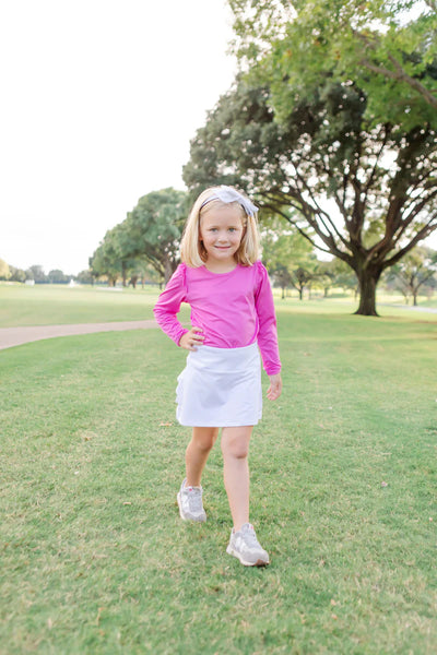 Hot Pink Mia Girls' Longsleeve Performance Top by LH Sport