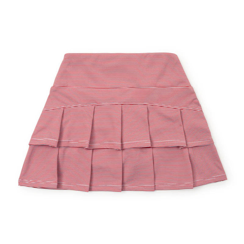 Red Stripes Margot Girls' Performance Skirt by LH Sport