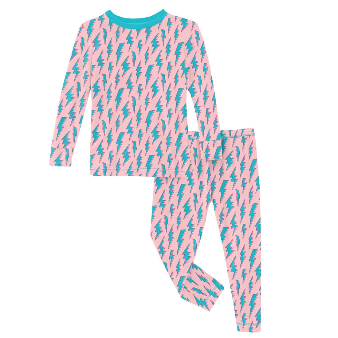 Lotus Lightning Print Long Sleeve Pajama Set