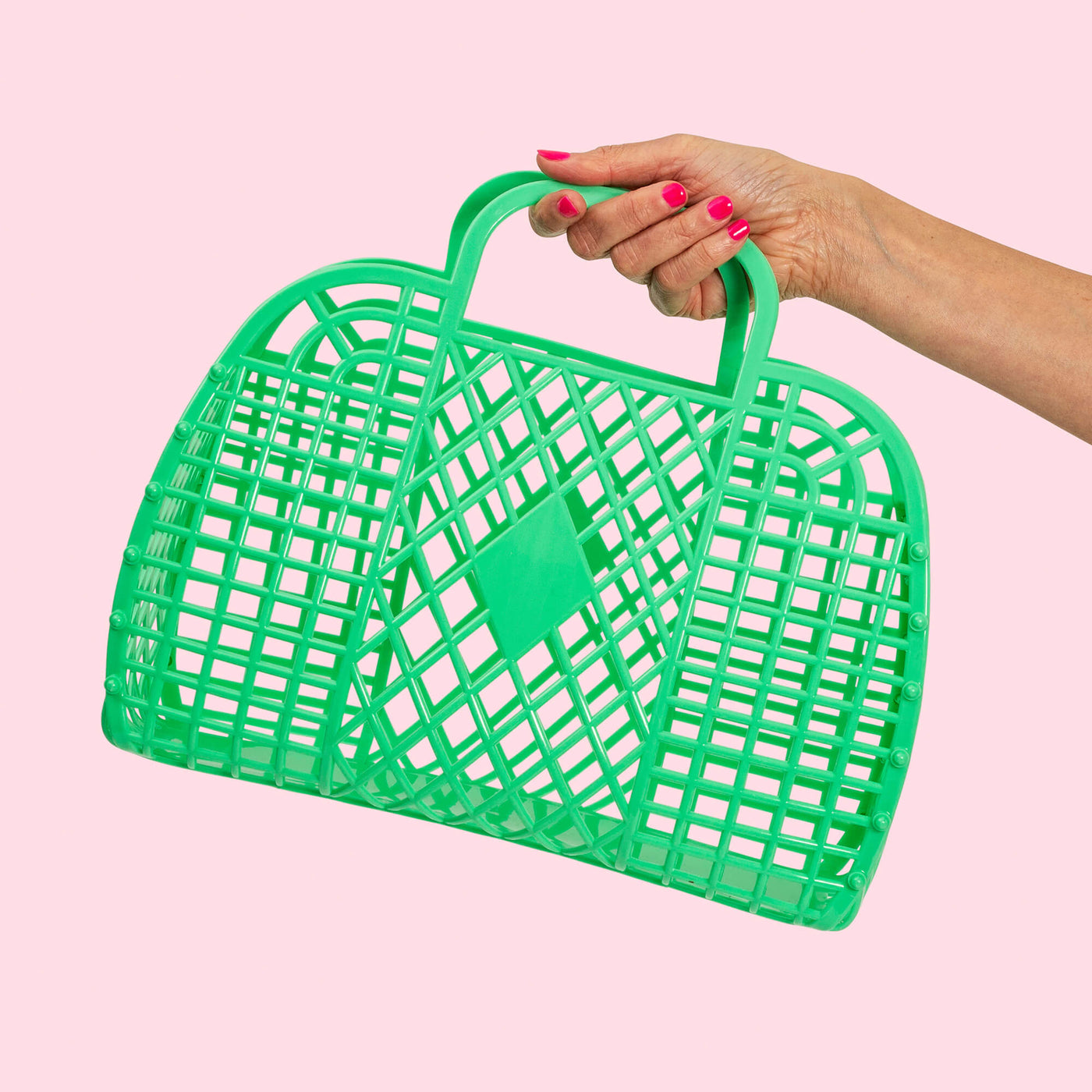 Small Retro Basket- Green