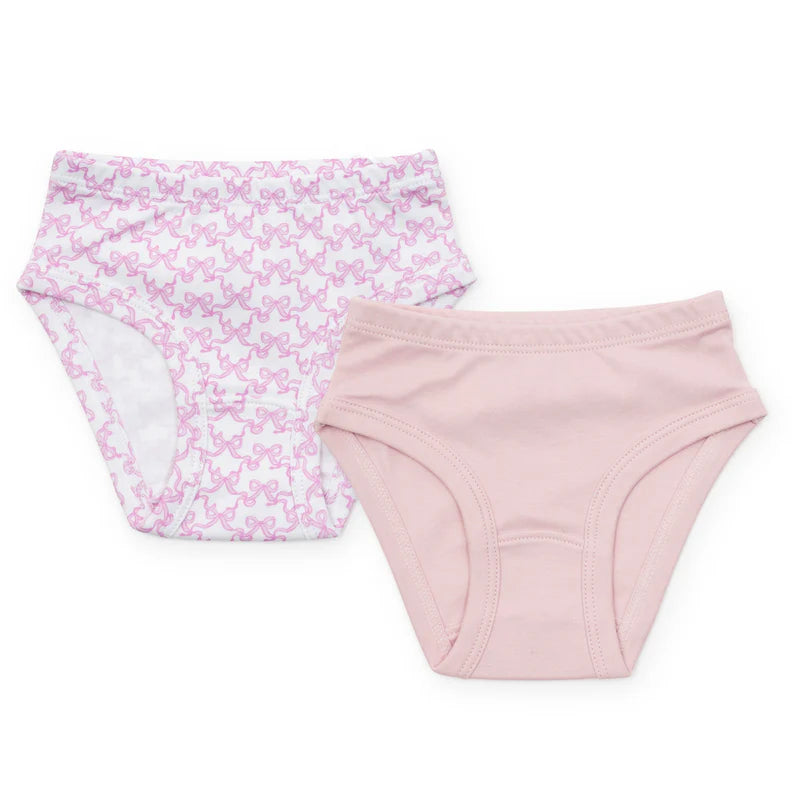 Lauren Girls' Underwear Set - Pretty Pink Bows/Light Pink
