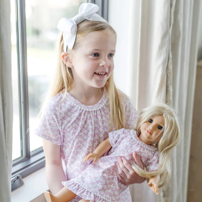 Camden Doll Dress - Pretty Pink Bows