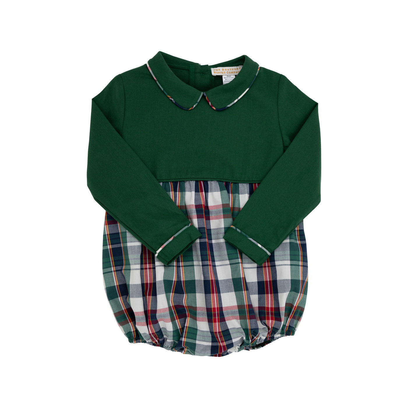 Grier Green with Field Park Plaid Long Sleeve Bradford Bubble