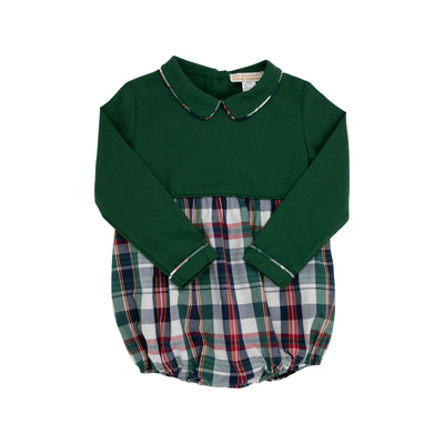 Grier Green with Field Park Plaid Long Sleeve Bradford Bubble