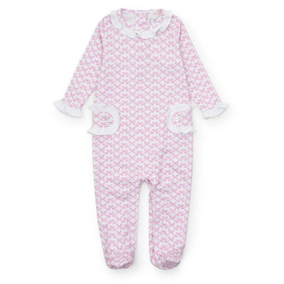 Lucy Girls' Romper - Pretty Pink Bows