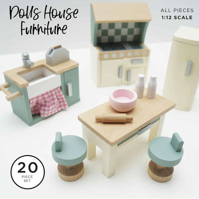 Wooden Dolls house Kitchen Furniture