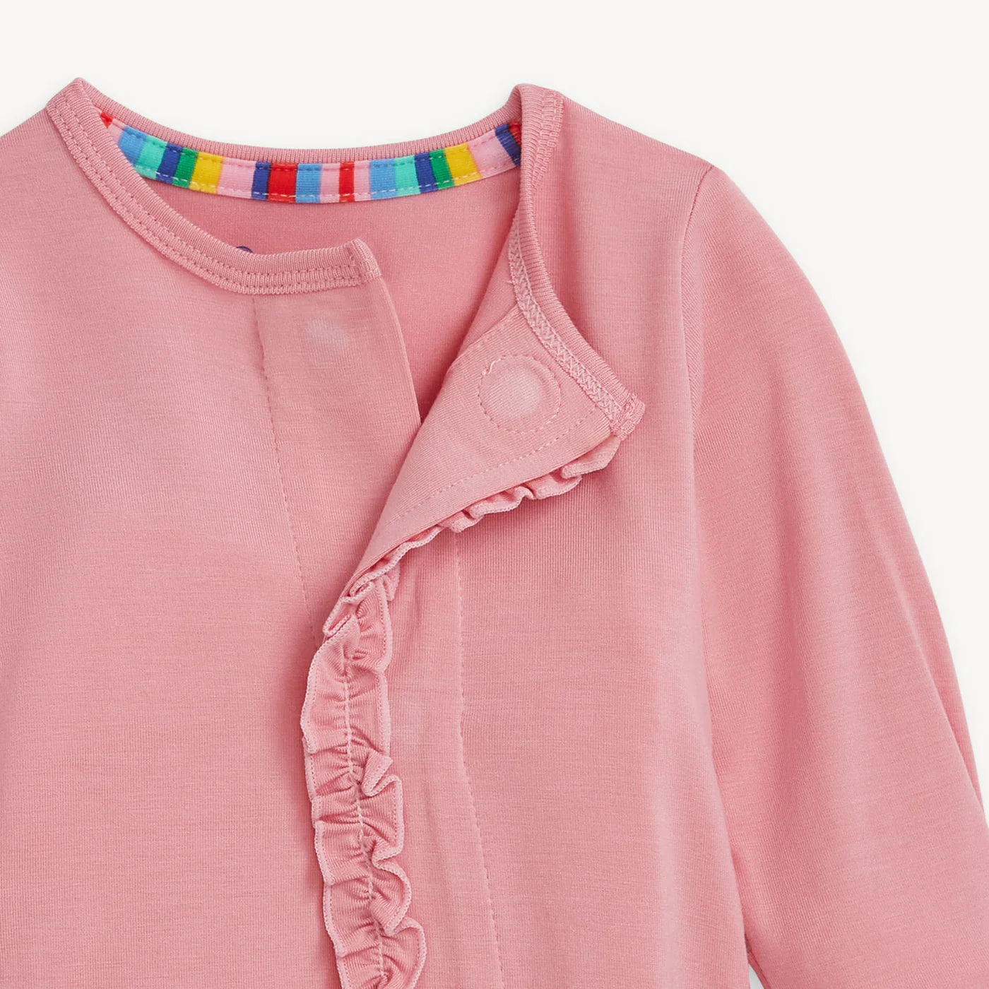 Tickled Pink Modal Footie with Ruffles