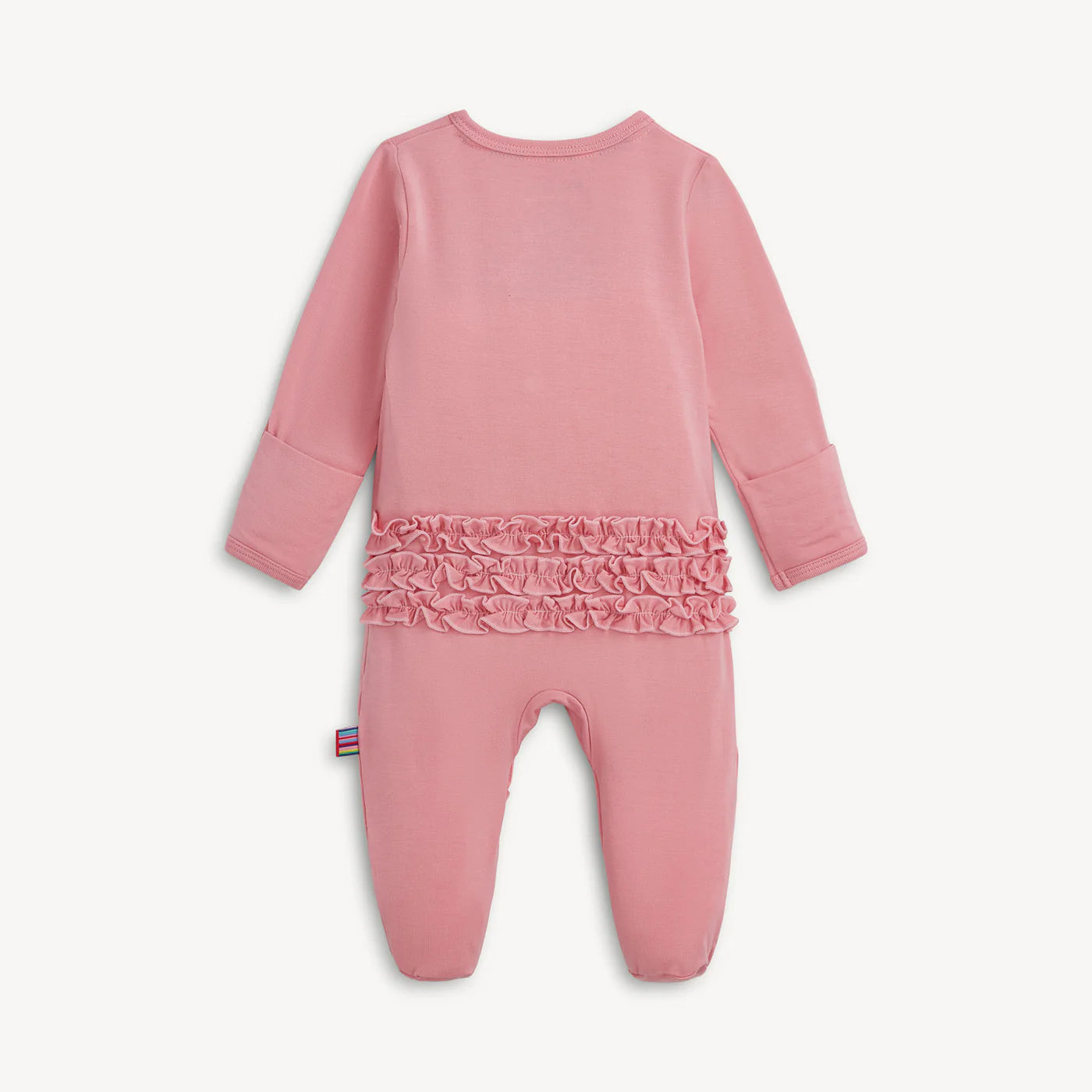 Tickled Pink Modal Footie with Ruffles