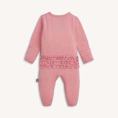 Tickled Pink Modal Footie with Ruffles