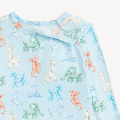 Blue Party Animals Glow in the Dark Modal Long Sleeve Pajamas