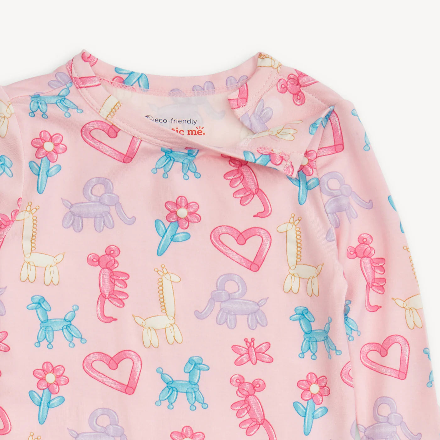 Pink Party Animals Glow in the Dark Modal Long Sleeve Pajamas