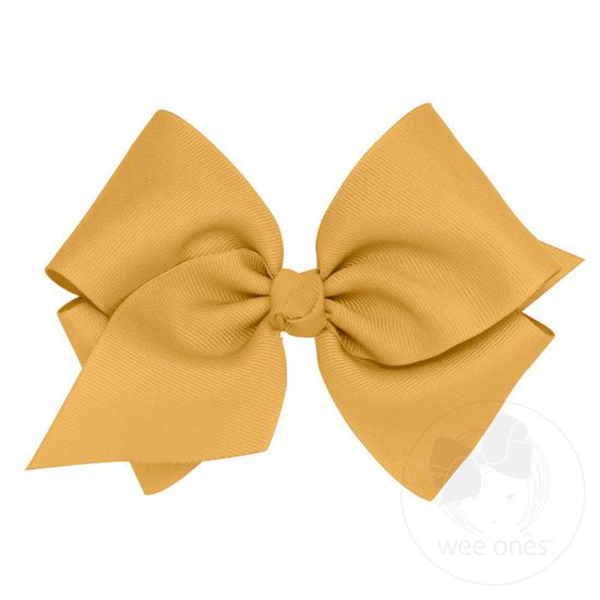 King Classic Grosgrain Hair Bow- Plain Wrap (14 Color Options)