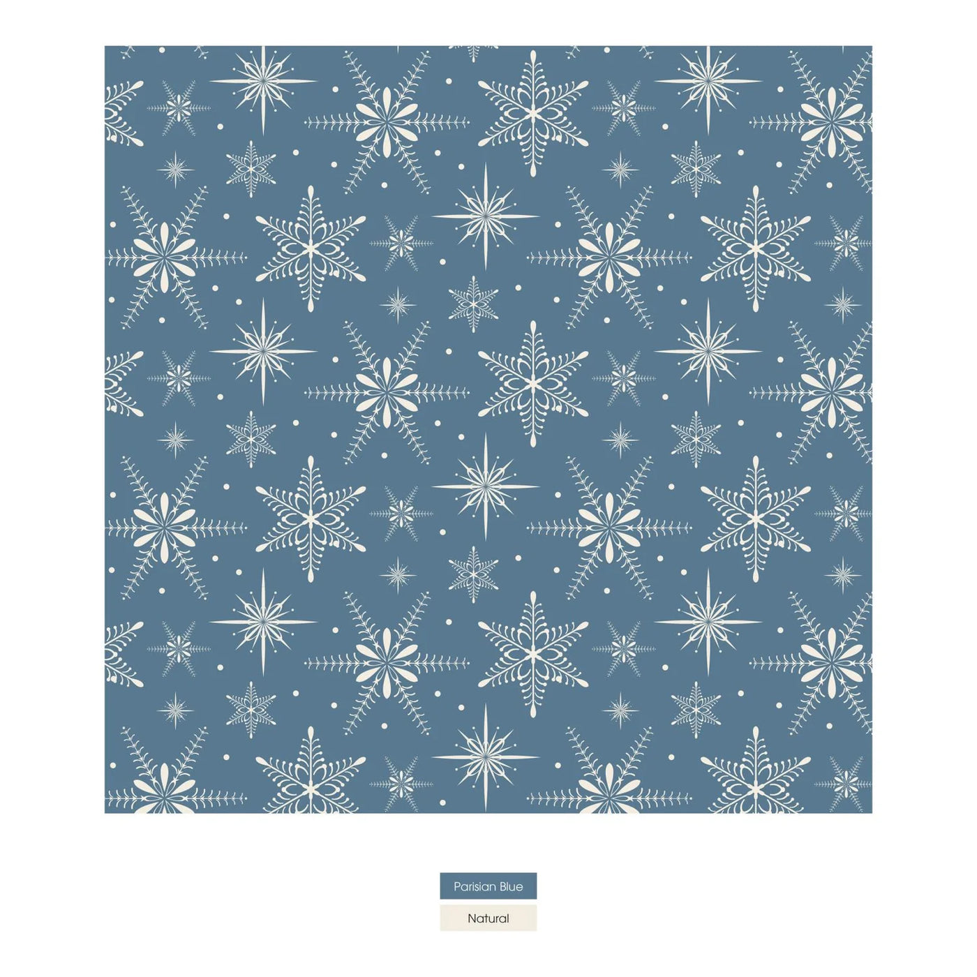 Parisian Blue Snowflakes Print Footie with 2 Way Zipper